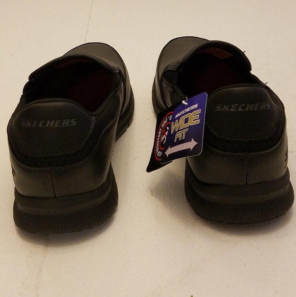 NWT Skechers Men\'s Nampa Groton Service Slip on Shoes  Wide Fit  Black Size 10 main image 7